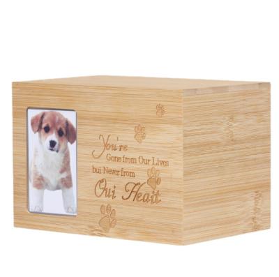 China China High Quality Custom Name Viable Pet Casket Unfinished Bamboo Pet Casket Urns Form Box For Pet for sale