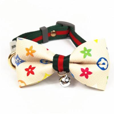 China Viable High Quality New Fashion Bowknot Tough Dog Collar With Bells for sale