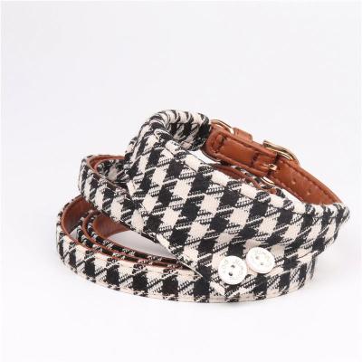 China New Design Wholesale Price Fashion Style Plaid Viable Pet Collar For Sale for sale