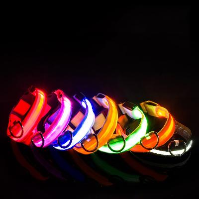 China Best selling personalized neoprene padded waterproof nylon usb rechargeableled led dog collar for sale