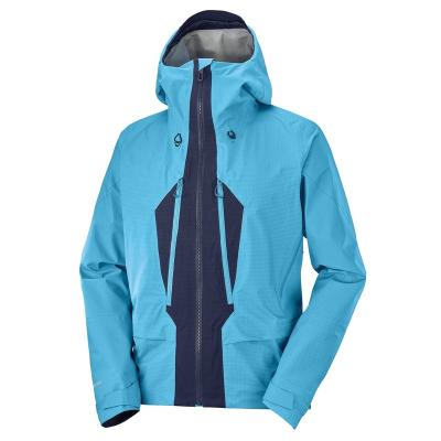 China Men's Hood Adjustable Sports Waterproof Jacket Outdoor Nylon Ripstop QUICK DRY for sale