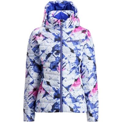 China 2022 Breathable High Quality Representation Outdoor Ski Wear Blotch Print Women Ski Down Jacket for sale