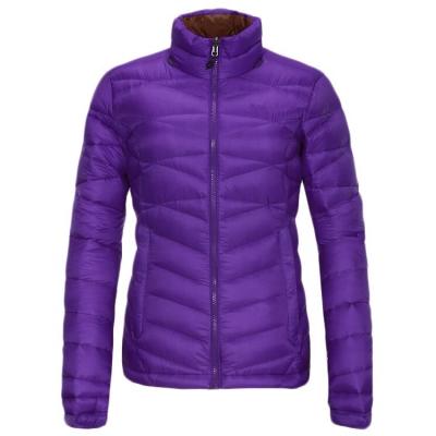 China New Style Waterproof Women Down Jacket Duck Down Light Weight Simple Style Adjustable Edge Support Collar for sale