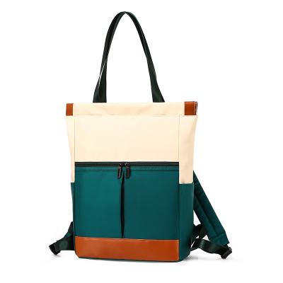 China New PORTABLE Custom Factory Designer Green Waterproof Nylon Women Backpack Purse for sale