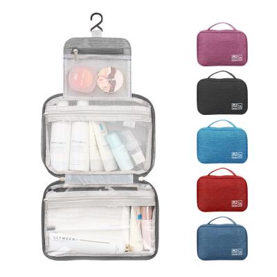 China Fashion Factory Custom Recycled Functional Waterproof Hanging Travel Accessories Women Men Travel Toiletry Bag for sale