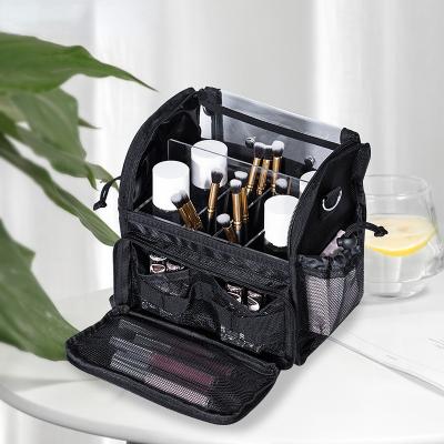 China Hot Selling Acrylic Organizer Cosmetic Bag Large Capacity Travel Storage Fashion Portable Toiletry Makeup Brushes Organizer for sale