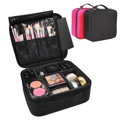 China Custom Hot Sale Fashion Waterproof Bag Brushes Portable Artist Beauty Professional Make Up Case Travel Cosmetic Bag for sale