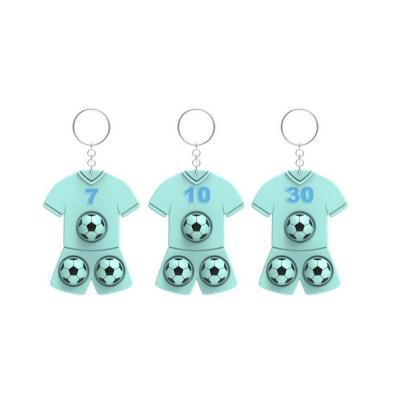 China Custom 2022 Fashional Souvenir Gifts Mini Silicone Key Chains Football Cup Kid Toys Suit Key Chain for sale