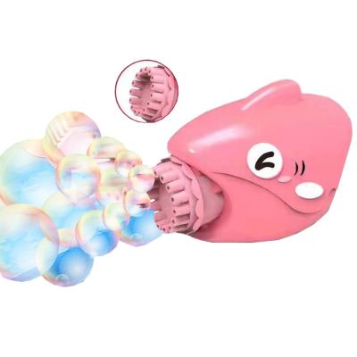 China Funny Outdoor Toy 2022 Kids Shark Bubble Gun Soap Water Handheld Automatic Bubble Machine Toys for sale