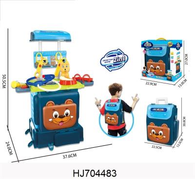 China Preschool Children Play Set High Quality Kid School Bag Pet Doctor Toys Sets Hand Box Packing For Boys for sale