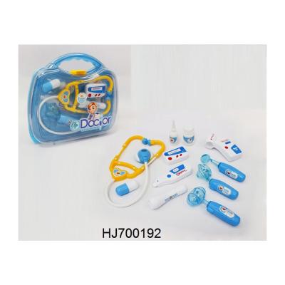 China IC lighting role play kids doctor toys with IC lighting china hot sale kids plastic medical box for sale