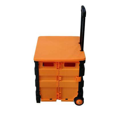 China Folding Bafuluo new model 35 kilogram plastic foldable shopping cart for home and camping for sale