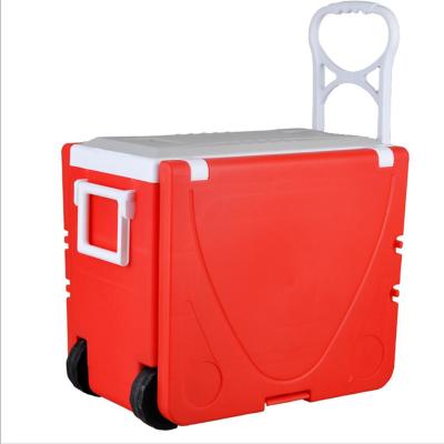 China 28L Folding Waterproof Plastic Cooler Box Set With 2 Tables And 2 Stools For Outdoor Fishing Picnic for sale