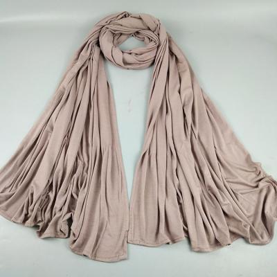 China Solid Maxi Size Mercerized Cotton Scarf Professional Fashion Design Women Muslim Pashmina Shawl for sale