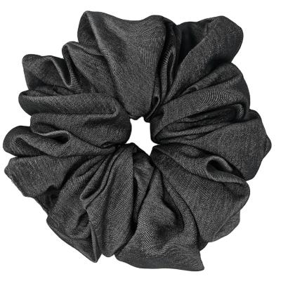 China Tencel Denim 2021 Latest Good Simple Muslim Women Hair Scrunchies Quilted Volumize Tencel Denim Scrunchies for sale