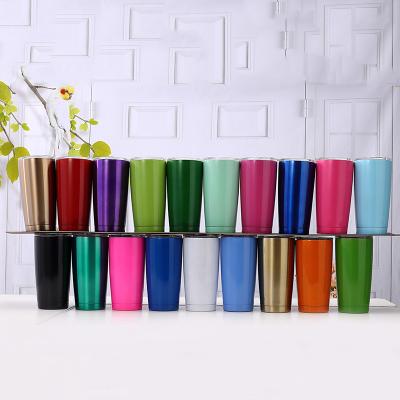 China 20oz Metal Tumbler 24 Colors In Stock Wall Stainless Steel Wholesale Insulated Vacuum Double 20oz Automatic Travel Mug for sale