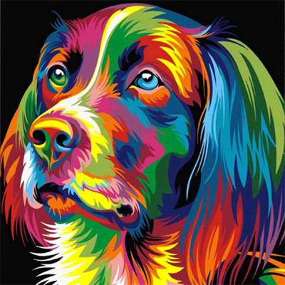 China KOREAN HUACAN 5D Diy Diamond Embroidery Animal Dog Diamond Painting Mosaic Personalized Customized Gift Wall Painting for sale