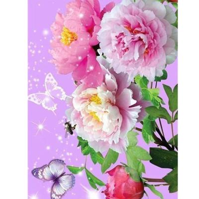 China Yiwu Huacan 5D Diy Craft Diamond Painting Rose Wholesale Diamond Embroidery Indoor Flower Home Room Decor for sale