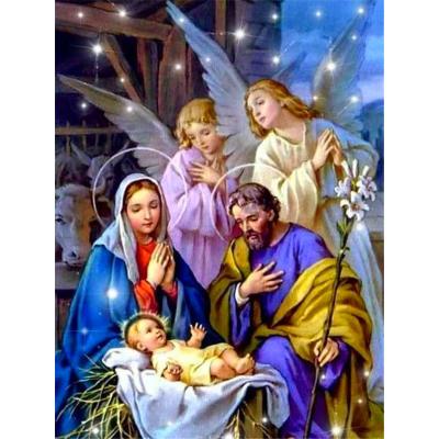 China Customization HUACAN DIY Diamond Painting Wholesale Full Square Jesus Religion Portrait Diamond Embroidery Support Virgin Mary Decoration Art Kits for sale