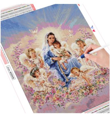 China Home Decorations.Gifts HUACAN 5d Diy Diamond Painting Cross Stitch Religion Diamond Embroidery Angel Girl Diamond Art Full Drill for sale