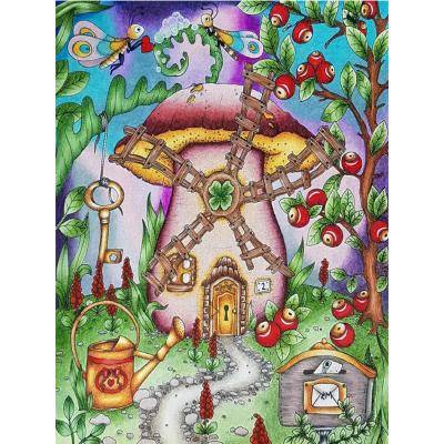 China Full Yiwu Huacan Diamond Painting Cartoon Indoor Mosaic Bedroom Landscape Bedroom Decoration Wall Art Wholesale Diamond for sale