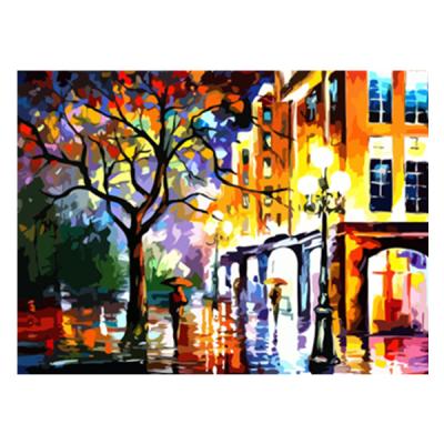 China Support Customization HUACAN Colorful Street Oil Painting By Numbers City Landscape DIY Dropshipping Pictures By Numbers Drawing Home Decoration for sale