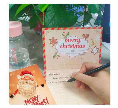 China Europe Birthday Paper Cards Cartoon Kids Gift Christmas Greeting Postcards HUACAN DIY Diamond Painting Christmas Cards Embroidery for sale