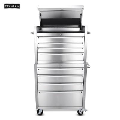 China anti-fingerprint ss surface hyxion have up storages TOOL CABINET WITH MECHANICAL TOOLS cabinet sale WHEEL BENCH for home use for sale