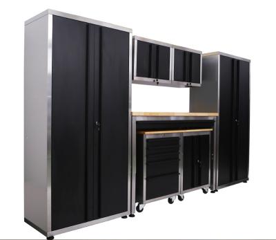 China Anti-fingerprint SS Surface Drawers Garage Boxes System HTG120W Diamond Plate Tool Cabinet for sale