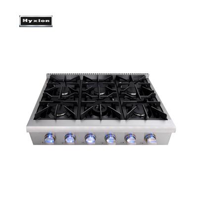 China RV 36inch 6 Burners Stainless Steel Cooktop / Gas Stove for sale