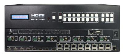 China DVI1.0 Unterstützung HDMI zum Matrix-Schalter HDBaseT 4K 100 Meter 328 Ft mit POE-Funktion zu verkaufen