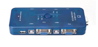 China Non Power USB KVM Switch 4 Port To 1 VGA , Autohotkey Network Kvm Switch for sale