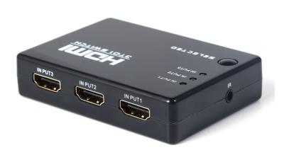 China 3D Hdmi Splitter 3 In 1 Out With 25 Meters HDMI Cable On Both Ends Of The Switcher for sale