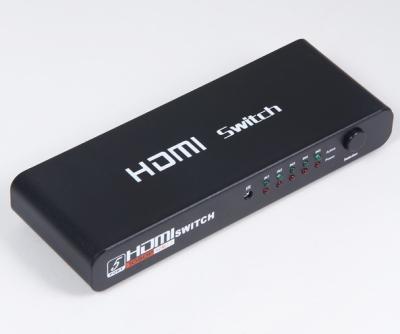 China Kundenspezifischer Hafen-Schalter-Kasten Hdmi 5, 5 Möglichkeit Hdmi-Schalter mit Fern-L20.5xW15xH5.7cm zu verkaufen