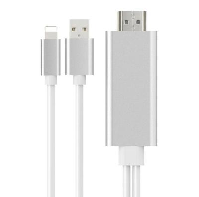 China IPhone 5 5S 6 6S Plus 1080P HDTV Adapter USB Cable 8 Pin Male To Female Cable for sale