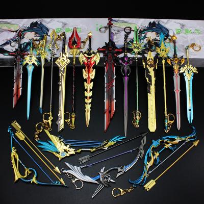 China Business Gift 2021 New Genshin Impact Alloy Metal Weapon Head Chain Model Toys For Kids for sale