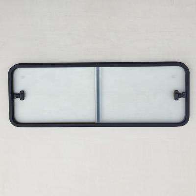 China Black glass and aluminum alloy factory outlets aluminum alloy sliding window vehicle van sliding windows with fram for sale