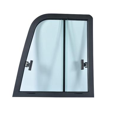 China Glass and aluminum alloy factory outlet side sliding window construction machinery vehicle van sliding windows with fram for sale