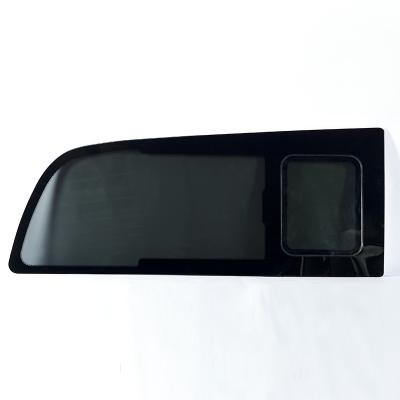 China V260 alloy factory outlets medium side window car glass and aluminum sliding windows with black fram glass for sale