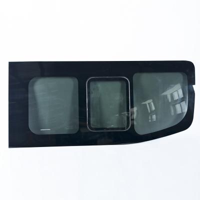 China Alloy Factory Outlets Side Window Nisa Van Car Glass And Aluminum Medium Sliding Windows E26 With Black Frame Glass for sale