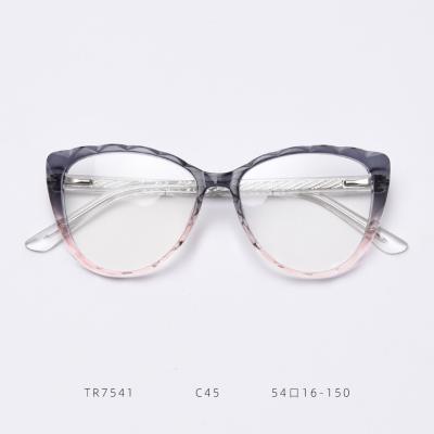 China New slim women's presbyopia anti fatigue reading glass TR90 glass metal spring stylish blue light legs for sale