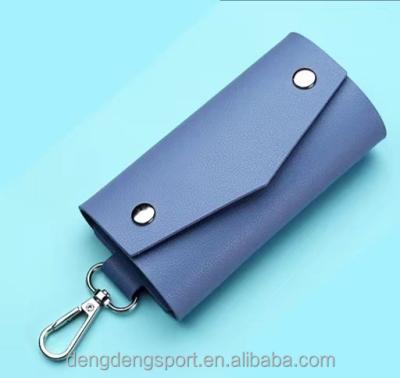 China Fashion First layer leather custom multi - color jewelry accessories small key bag key buckle for sale