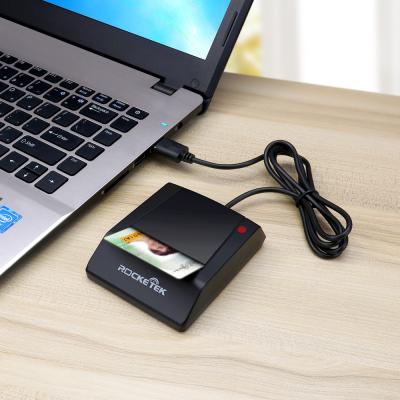 China ABS Rocketek USB2.0 Chip Smart Card Reader micro SIM Smart Card Reader and ID Card Reader for sale