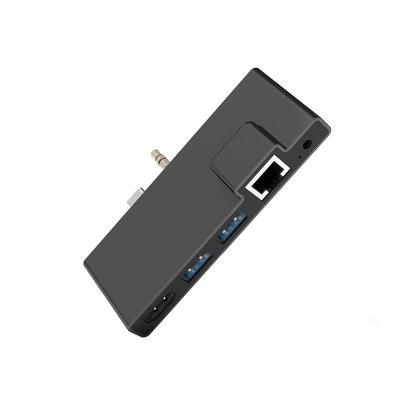 China Rocketek USB C to RJ45 Multi Plug-and-Play Adapter Left Type Docking Station for Surface for sale