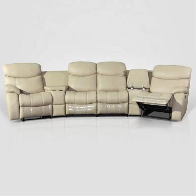 China New Design Luxury Extended Home Theater Couch Living Rooms Furniture Sectionals Leather Recliner Sofas Sets for sale