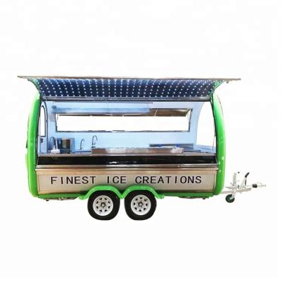 China Snack Factory Street Towable Multifunctional Barbecue Deep Fryer Food Trailer for sale