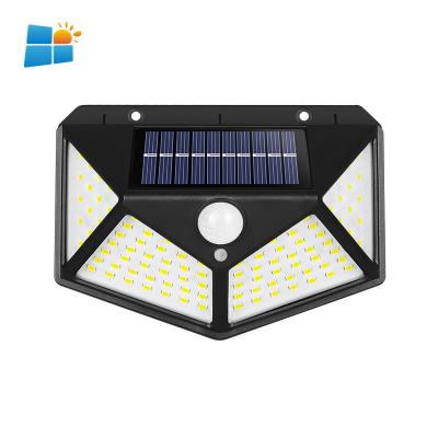 China Cheap Price Garden Lamp 100 LED Waterproof Motion Sensor Outdoor Solar Powered Wall Garden Lights for sale