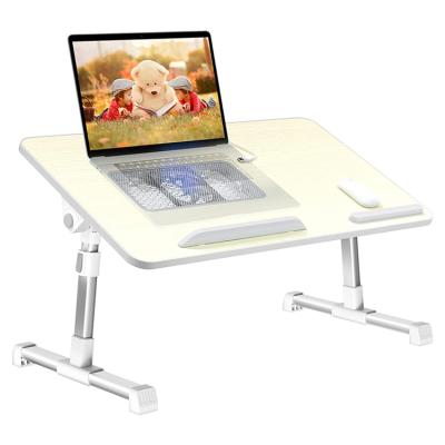 China (Height) Adjustable Factory Direct Selling Price Is Cheap, Simple And Adjustable Folding Computer Desk With Usb Fan for sale