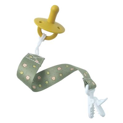 China Free Wholesale PVC Chain Baby Pacifier Cotton Baby Teethy Anti Drop Clip for sale