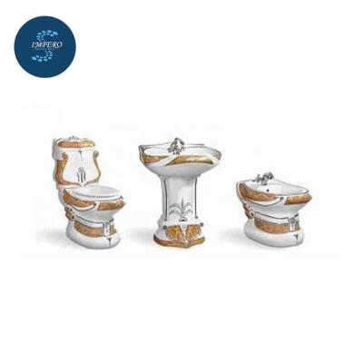 China Double-Flow High Quality Silver Color Ceramic Toilet in Sanitary Ware Toilet Bowl and WC Bowl for sale